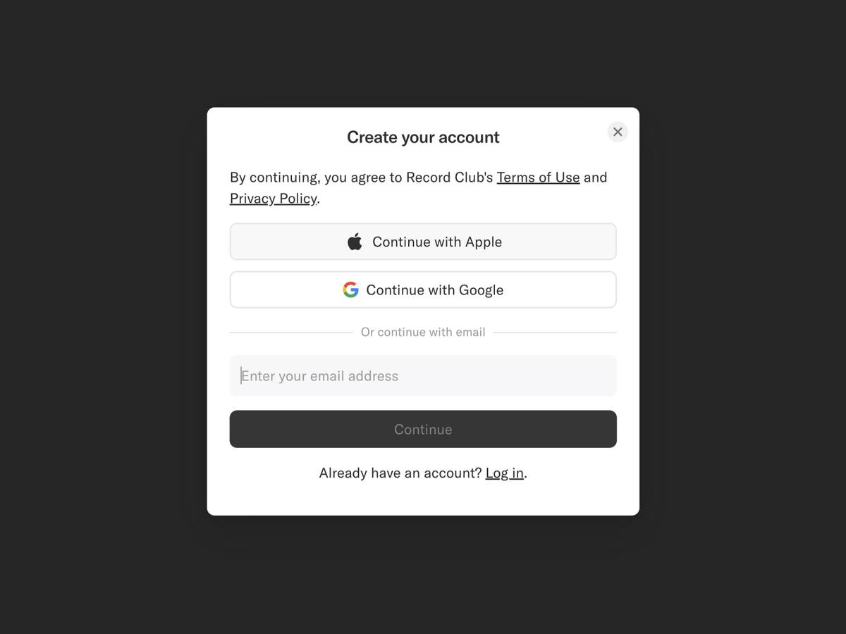 Easier sign in with Apple and Google – Liner Notes – Record Club